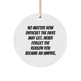 Funny Umpire Circle Ornament Gifts for Umpire Friends Unique Christmas Unique Gift Ideas from Family - Image 1
